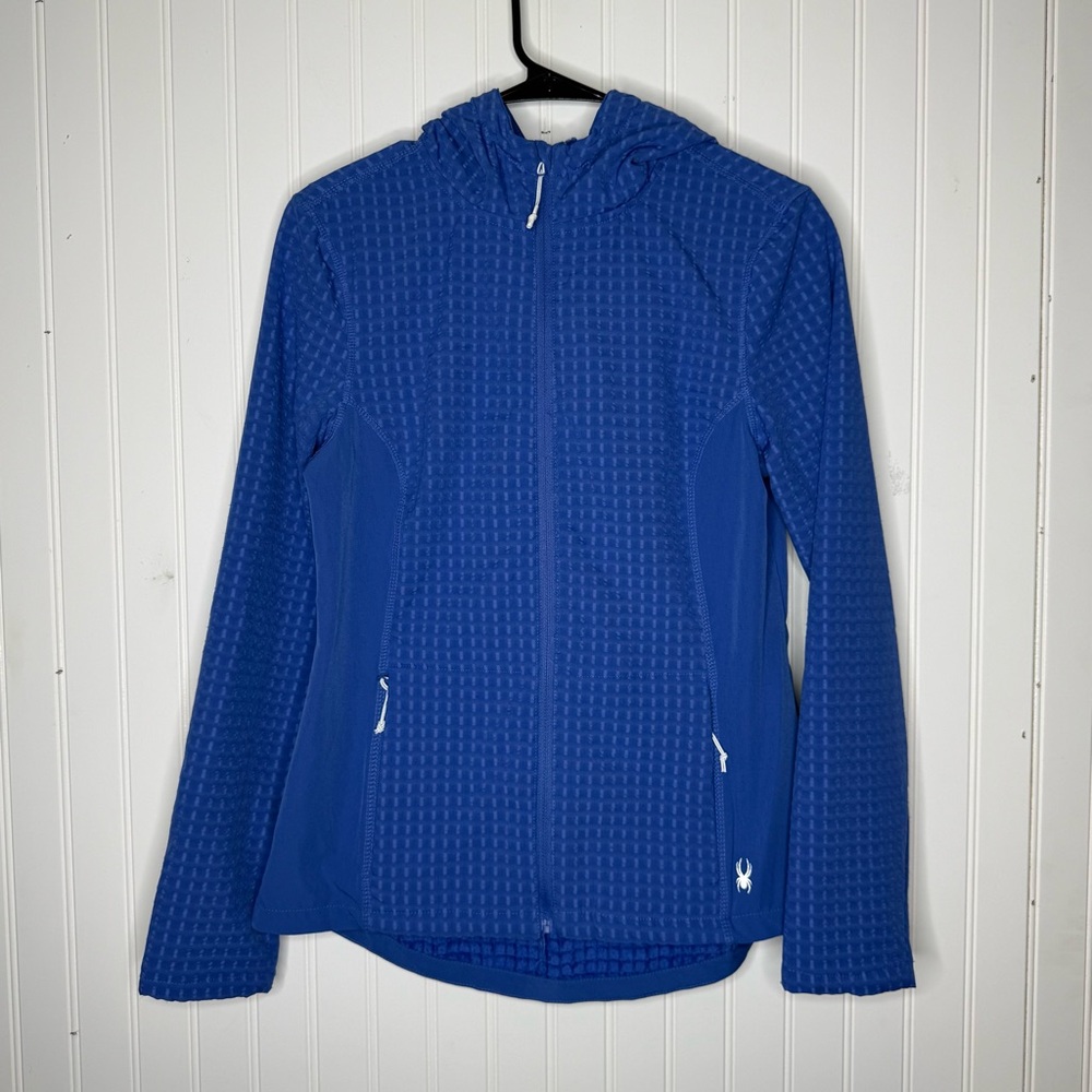 NWOT SPYDER Active Textured Full Zip Fleece Lined Jacket with Hood Size Small